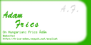 adam frics business card